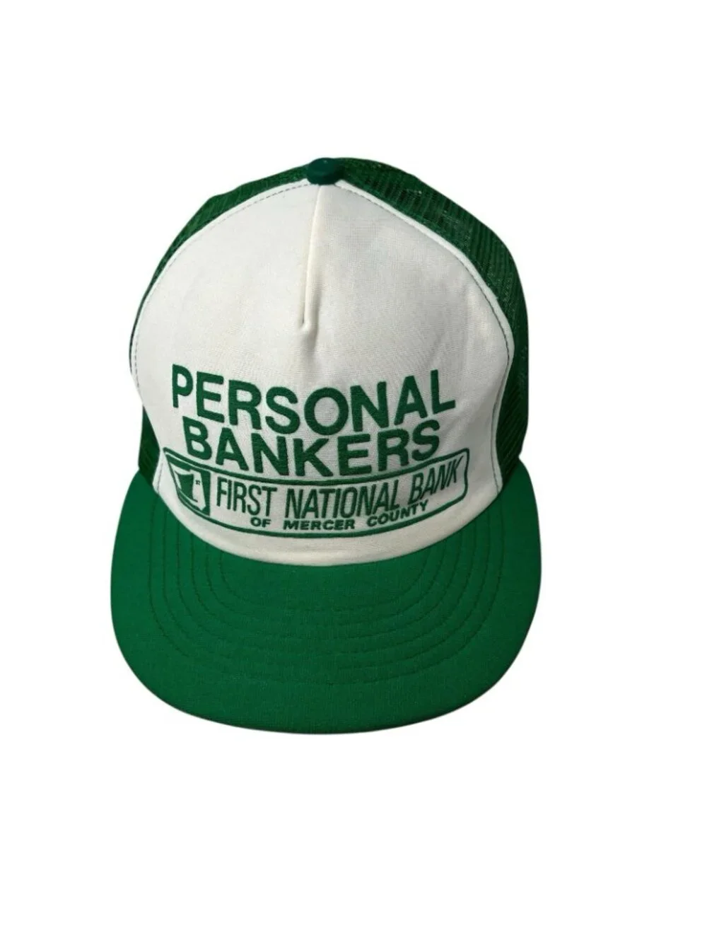 First National Bank of Mercer County PA Personal Bankers Vintage Trucker Hat Cap